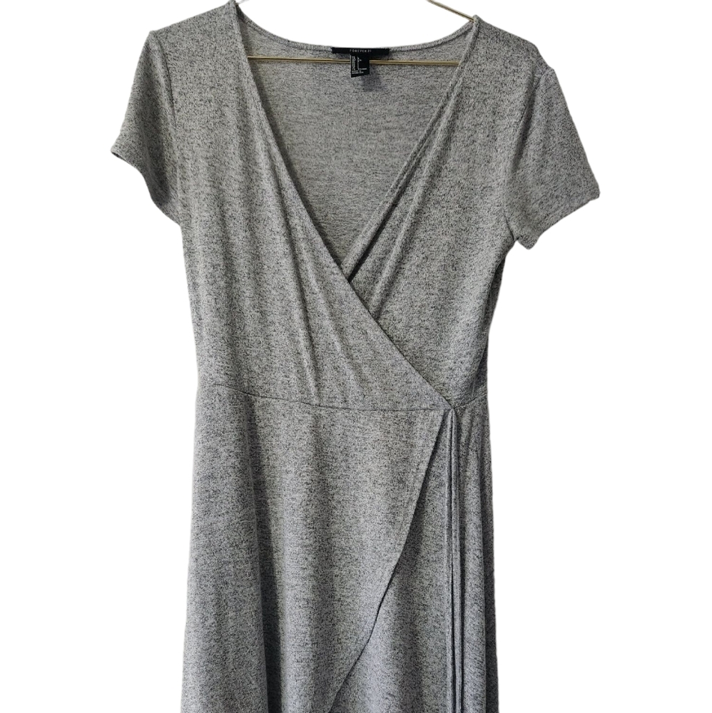 The Forever 21 Heather Gray Wrap Dress,Size L